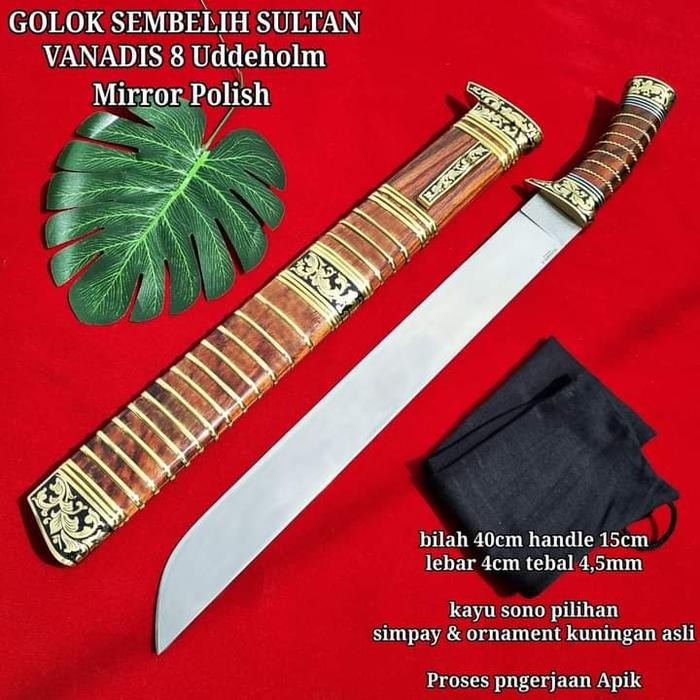 PREMIUM Golok Sembelih Vanadis 8 Uddeholm Exclusive Mirror Polish