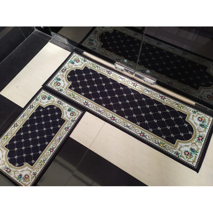 Keset dapur panjang anti slip set 2 in 1 minimalis karakter