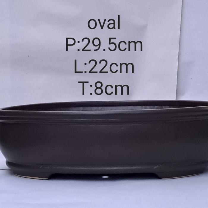 pot bonsai keramik oval medium
