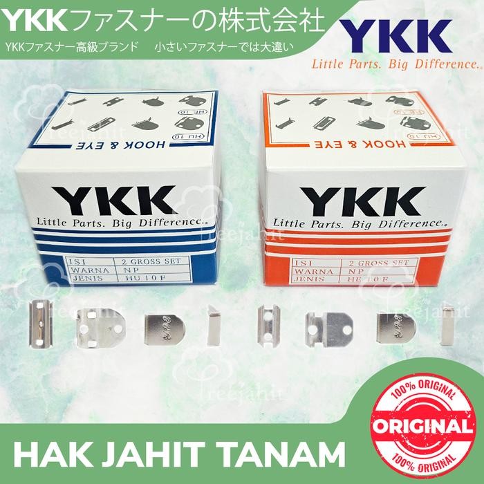 PREMIUM Hak Tanam / Kancing kait Merek YKK ORIGINAL Per box