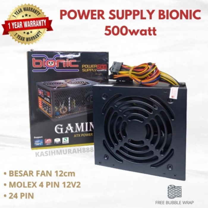 [Expert] Power Supply Psu Magix 500W 500Watt Predator Black Edition Gaming PC