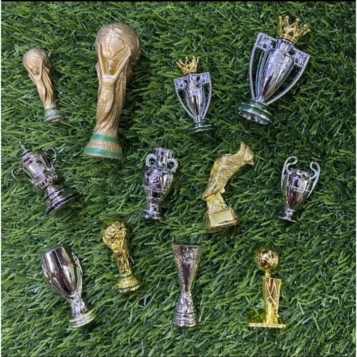 BerkahToys-- Figure Miniatur Piala Trofi Liga Inggris-Liga Champions-Piala Dunia