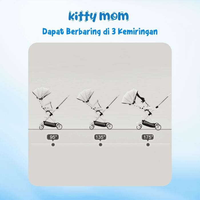 Pro terlaris Kitty Mom - Stroller Bayi Baru Lahir Dapat Dilipat Untuk Travelling Kereta Bayi
