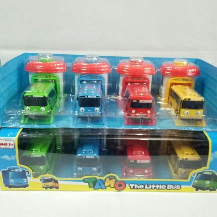 BerkahToys-- mainan bus tayo /tayo garasi 4pc / tayo pelontar