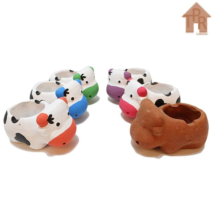 MurahTerJamin- Prakarya - Tanah Liat Sapi Asbak Unyu