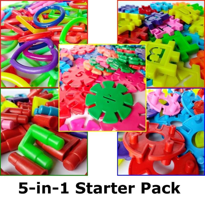 LarisMainan- Starter Pack Bombik Tazos Kompor Geometri Kubus Roket mainan edukatif