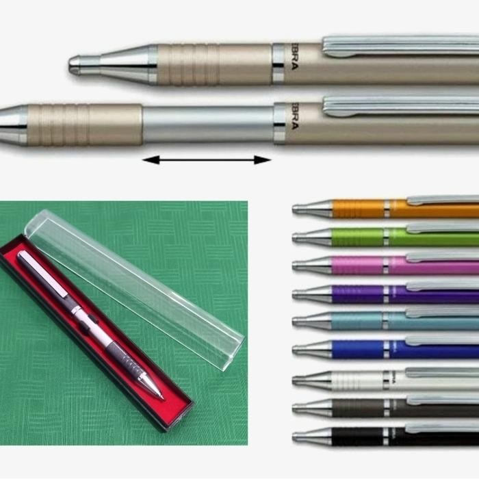 

Ready JT ZEBRA BP115 Slide 0.7mm isi Tinta warna Hitam full STAINLESS Stationery Pen Besi pensil