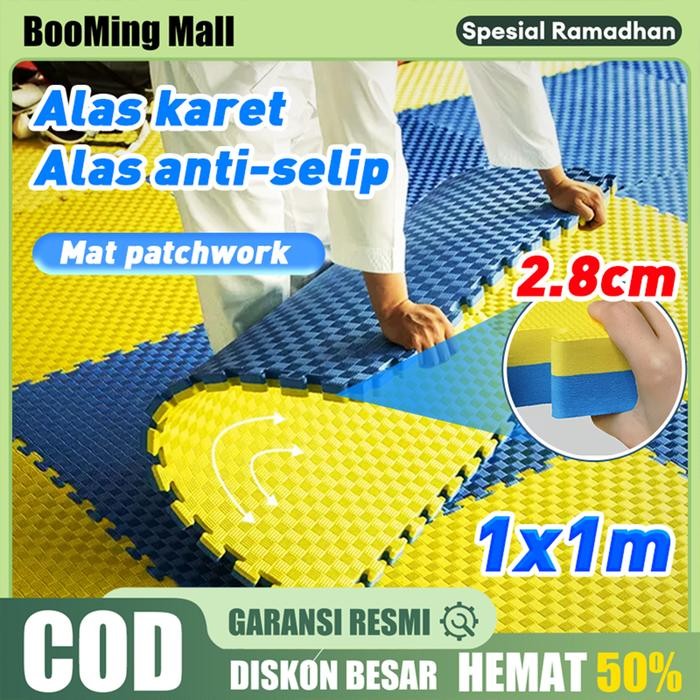 Karpet Taekwondo Matras Anti-Selip Matras Evamat 100X100X3Cm Puzzle Karpet Alas Lantai Sehat Evamat