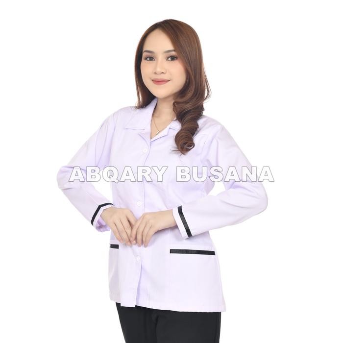 SIAPKIRIM Kemeja Dinas Putih Wanita Tebal - Baju PDH PNS Cewek Kemeja Putih PNS Wanita Seragam Putih