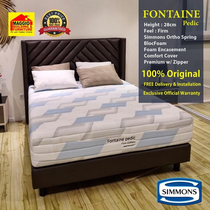 KASUR SPRINGBED SIMMONS - KASUR KESEHATAN - KASUR ORTHOPEDIC - FONTAINE PEDIC - SIMMONS