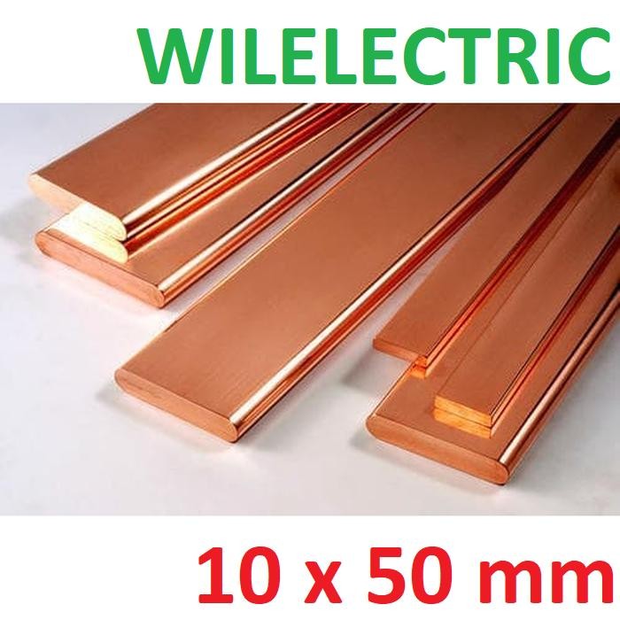 TERBARU Busbar / plat / rail copper import 10 x 50 10x50 mm asli tembaga 4 m