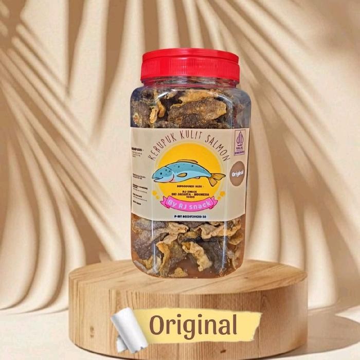 

Toples Jumbo 250Gr Keripik Kulit Ikan Salmon Original Cemilan Premium Enak Dan Crunchy Food Snack
