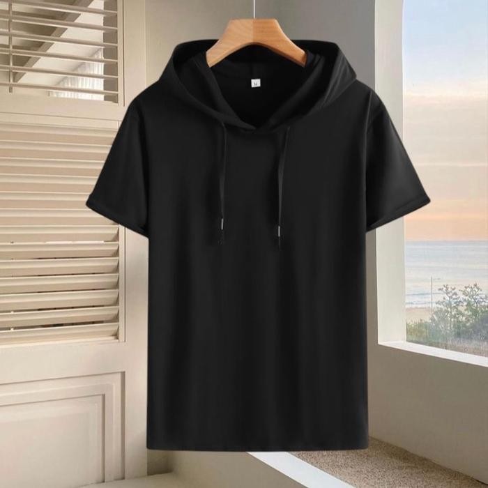 KAOS HOODIE LENGAN PENDEK HOODIE DISTRO PRIA WANITA SWEATER HOODIE TANGAN PENDEK HOODIE POLOS HOODIE