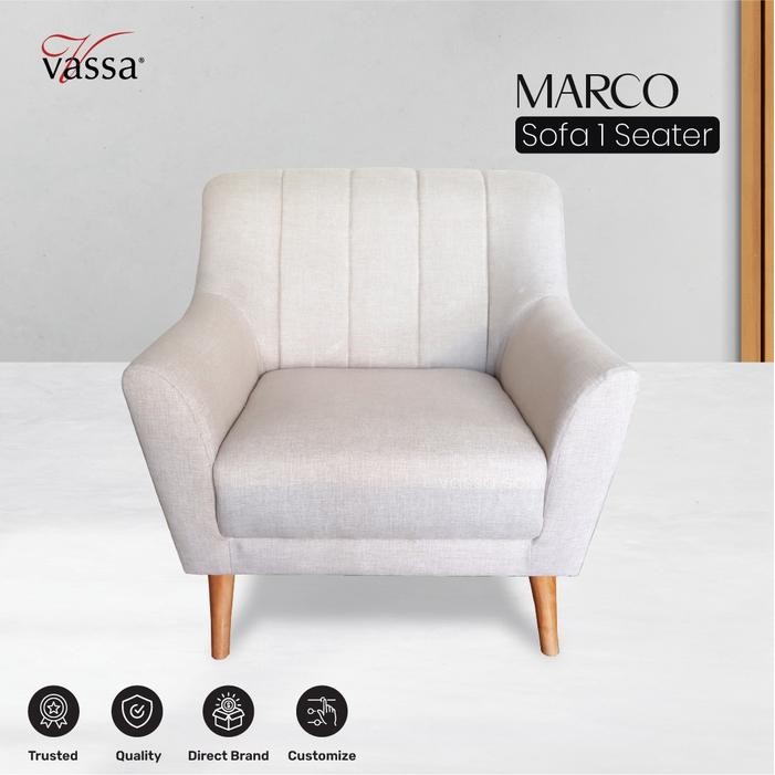 Terlaris Sofa 1 Seater Sofa Marco Vassa Sofa