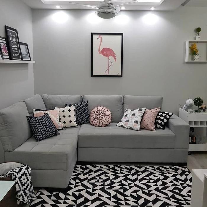 Terlaris Sofa L Jumbo Sofa Ruang Tamu Minimalis Sofa Santai Sofa Letter L Nova