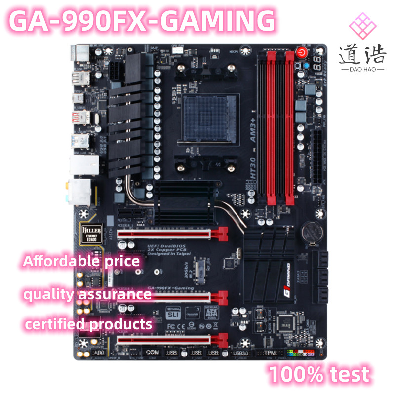 For GA-990FX-GAMING Motherboard 32GB M.2 SATA3.0 Socket AM3+ DDR3 ATX 990FX Mainboard 100% Tested Fu