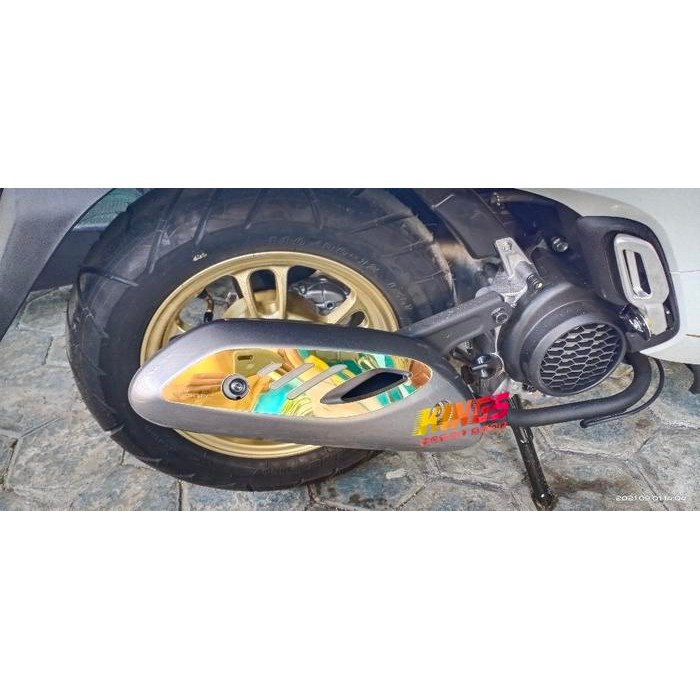 GARNISH AKSESORIS HIASAN KNALPOT HONDA NEW SCOOPY 2021