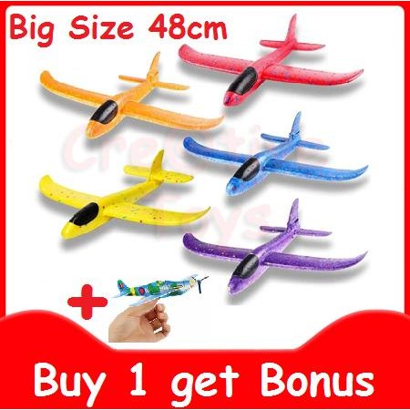 Pesawat Mainan Anak Lempar Busa Gabus Sayap Lebar