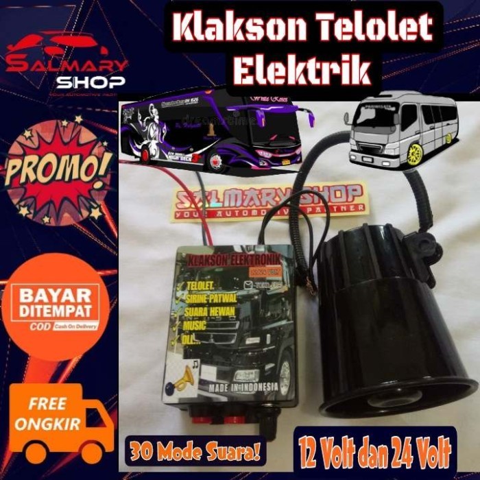 [Expert] Klakson Telolet Basuri 24 Volt 24v 12 Volt 12v Bis Bus Truk Canter ELF