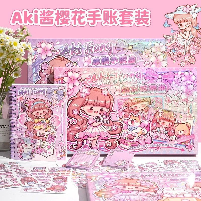 

Buku Journal Diary Set Kit Diary Book Notebook Buku Catatan Harian Lucu Korea Scrapbook Gift Set