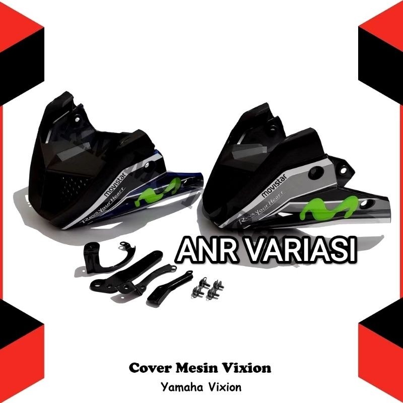 COVER ENGINE / TUTUP MESIN VIXION OLD NEW NVL, NVA, VIXION R 2013-2014-2015-2016-2017-2018 MOTIP