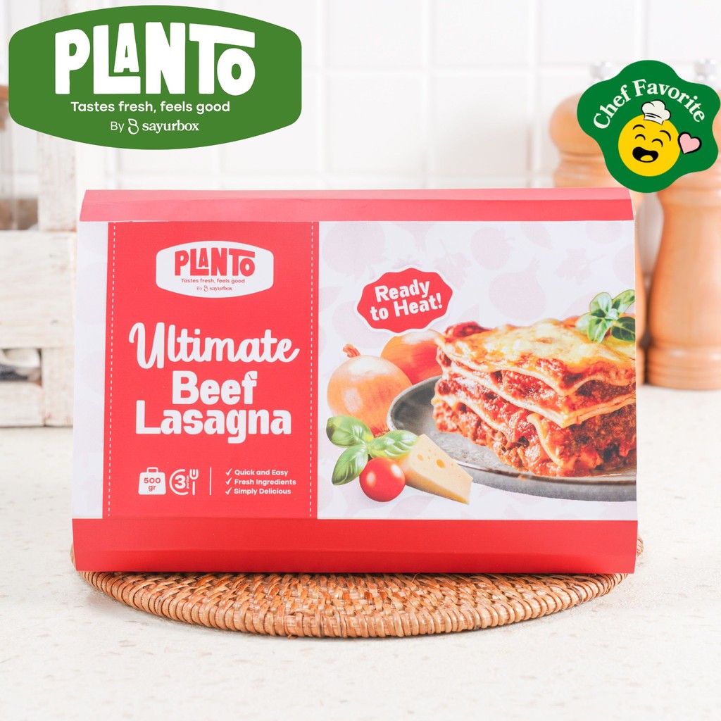 

Planto Beef Lasagna Medium Size 500 gram