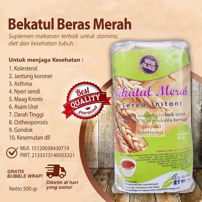 

Bekatul Beras Merah Bekatul Kesehatan Siap Saji 500gr