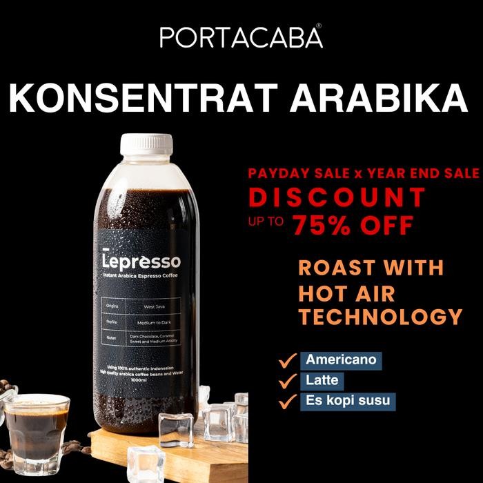 

Espresso Cair Konsentrat Full Arabika Portacaba Lepresso 500ml