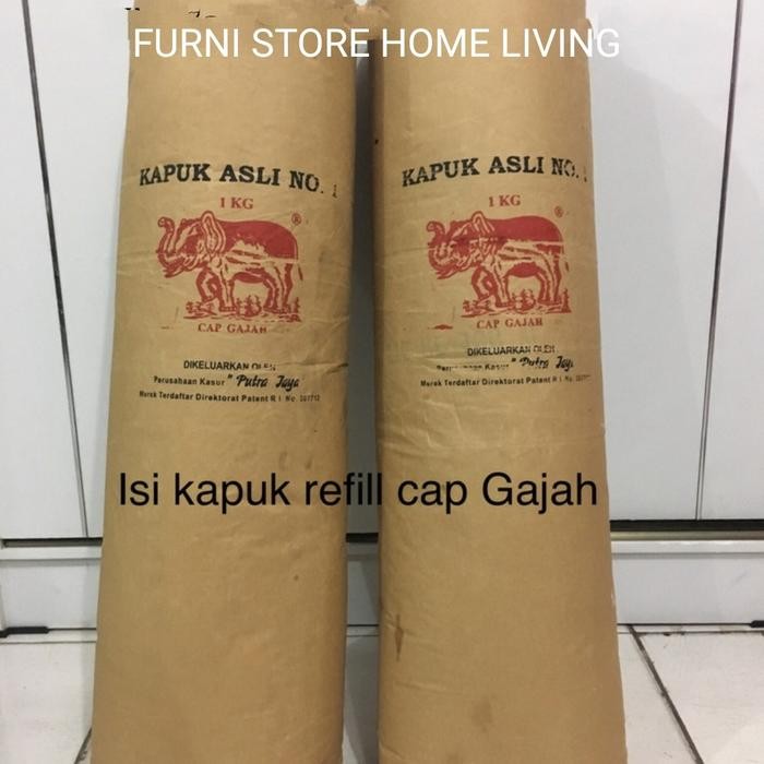 

kapuk 1 KG ASLI kapuk Cap Gajah Isi Ulang refill Kiloan randu 1 Kilo