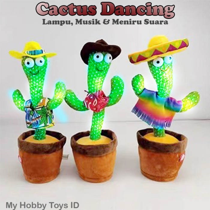 BARANG TERLARIS SALE  SALE MAINAN ANAK VIRAL ROBOT BONEKA KAKTUS GOYANG JOGET DANCE MUSIK USB