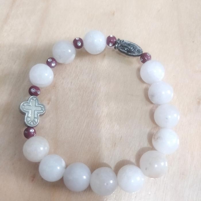 Gelang Rosario Batu Giok Putih