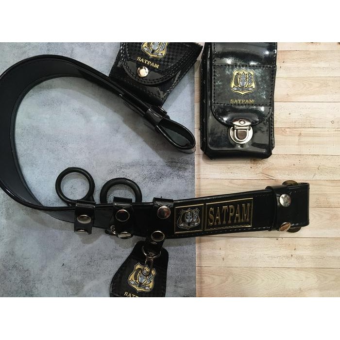 Kopel Security Kulit Lengkap - Kopel Set Satpam - Set Kopel Security