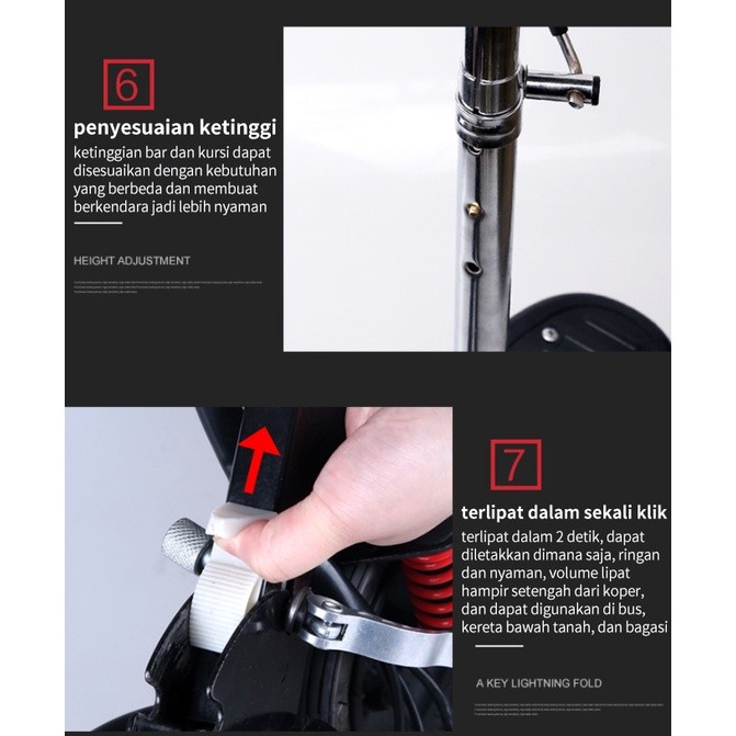 EBUY Skuter Elektrik /Skuter Listrik Mini / Electric Scooter/Foldable Smart Balance Wheel Hoverboard