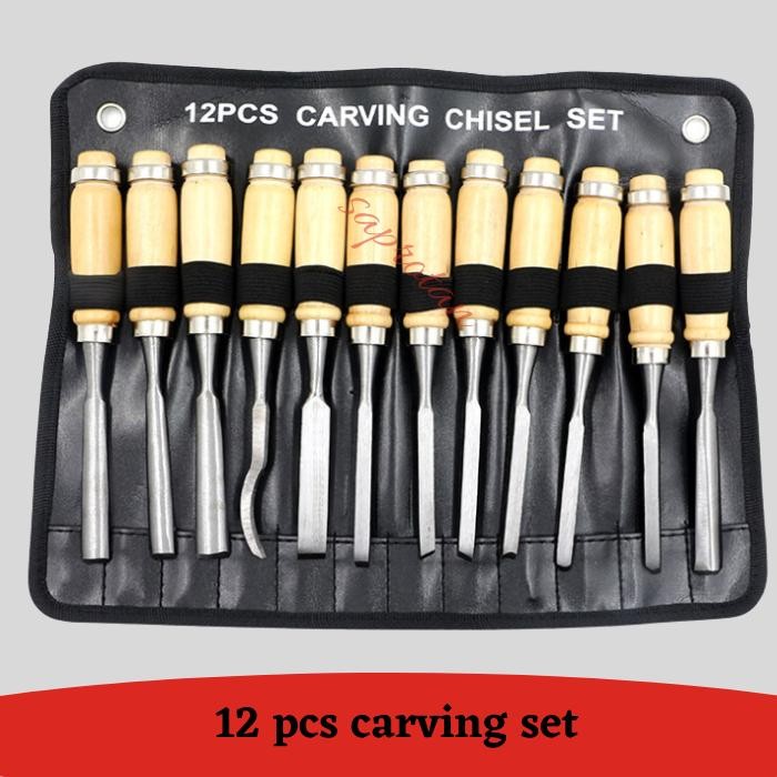 

PROMO! Carving Knife 12 in 1 pisau ukir sayat bonsai buah kelapa 81N