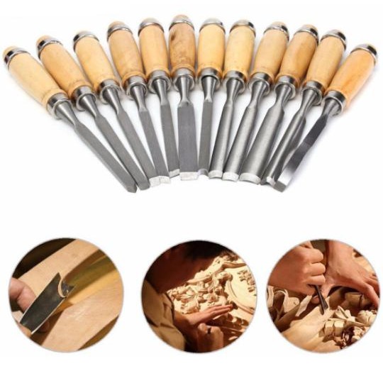 

HOT SALE! Pisau Ukir Pahat Kayu Set 12 in 1 Wood Carving Art Knife Multifungsi