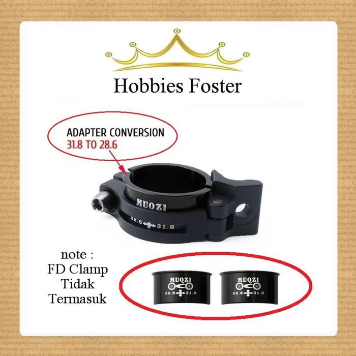 Adaptor FD Clamp Reducer 31.8 ke 28.6 Adapter Dudukan FD Sepeda