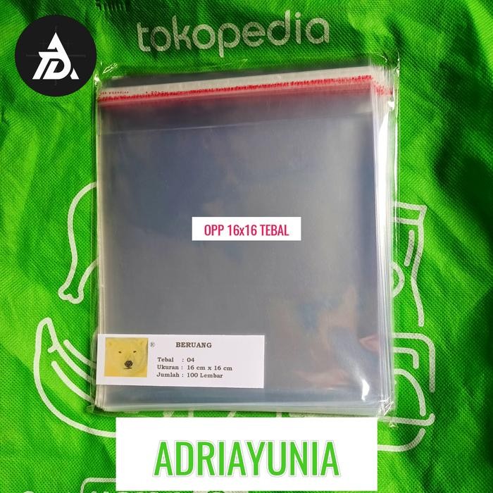 Pesta- OPP Plastik Roti 16 x 16 cm seal - Plastik OPP 16x16 TEBAL