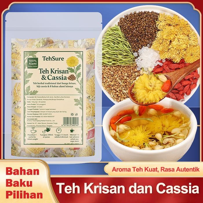 

[COD] Tehsure Teh Herbal Alami dengan Bunga Kekwa, Goji & Biji Pilihan Bebas Gula, Nikmat Dingin &