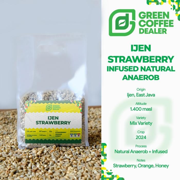 

Biji Kopi Green Bean Ijen Strawberry Infused Natural Anaerob 1 Kg