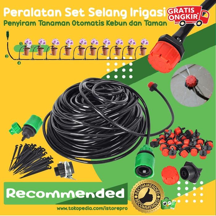 Peralatan Set Selang Irigasi Penyiram Tanaman Otomatis Kebun dan Taman