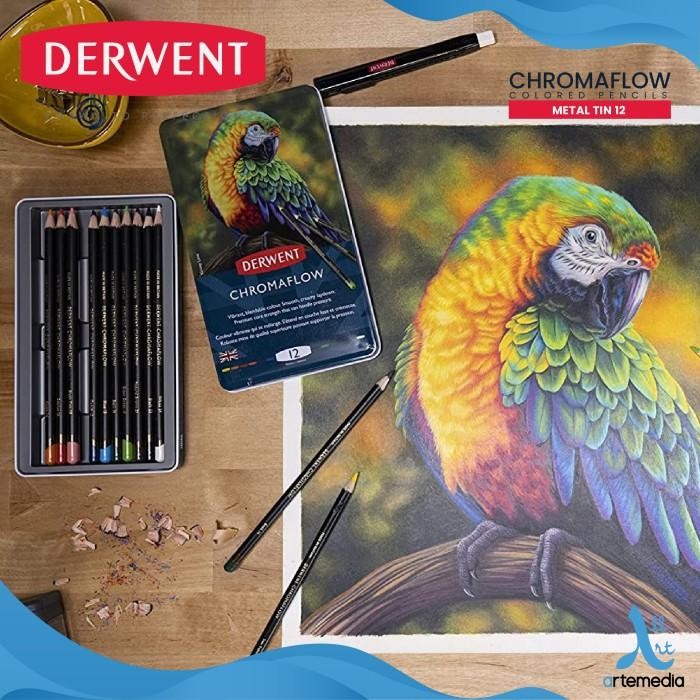 

DERWENT CHROMAFLOW PENCIL COLOR SET METAL TIN