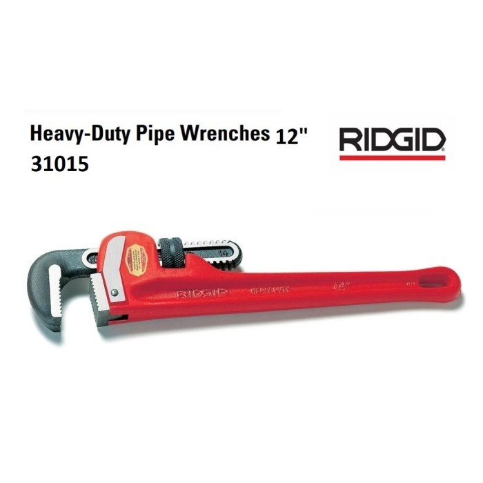 RIDGID HEAVY-DUTY STRAIGHT PIPE WRENCH 12" RIDGID 31015 - KUNCI PIPA