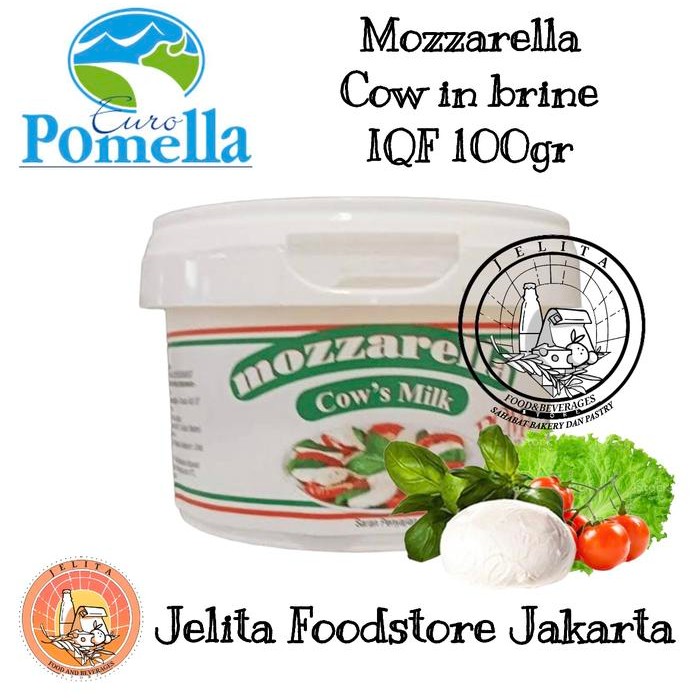 

BARANG TERLARIS Europomella Mozzarella Cow in brine IQF 100gr - Frozen