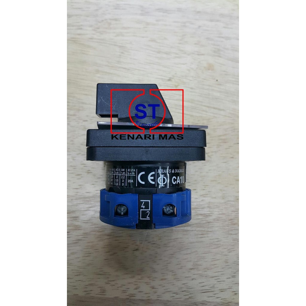 READY STOK Selector Switch / MOA / 3 posisi 1 Pole K&N 20 A Kraus & Naimer KN