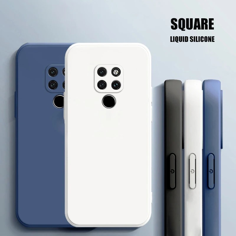 Original Square Liquid Silicone Case For Mate 20 Pro Lite X Mate20 20X 20Pro Mate20Pro Luxury Camera