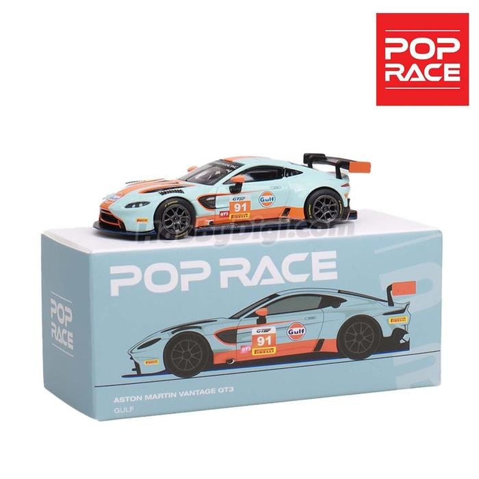 PR64-AMGT-GULF POP RACE ASTON MARTIN VANTAGE GT3 GULF LIVERY DIECAST