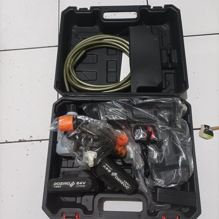 Terhemat Jet Cleaner Cas Baterai 24V / Alat Cuci Mobil ,Motor Dan Ac Car Selang Semprot