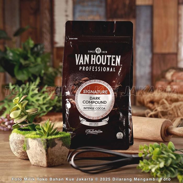 

Van Houten Professional 1kg Pack ASLI Signature Dark Compound Intense Cocoa Coin Chocolate Button