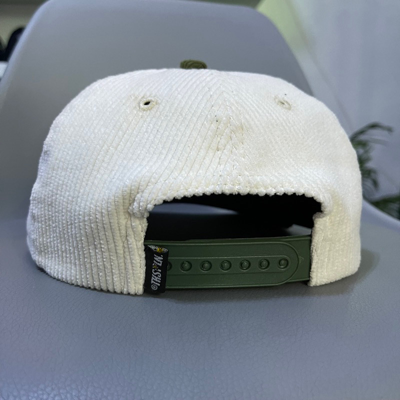 Makmur_55 Topi Rope Hat Corduroy Cream Army Thisplan