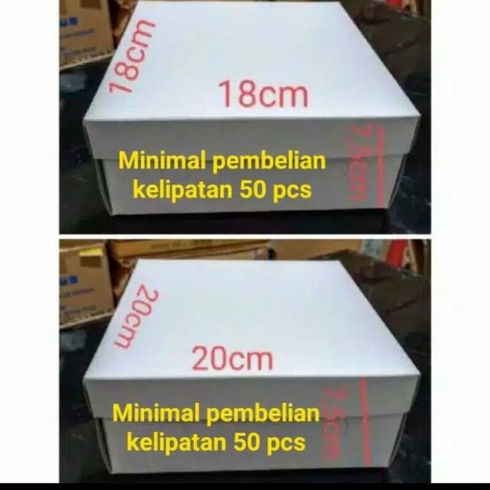dus nasi kotak 18x18 putih polos